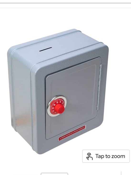 Schylling Other - Schylling Gray Toy Safe with Red Dial alarm bank safety piggy bank